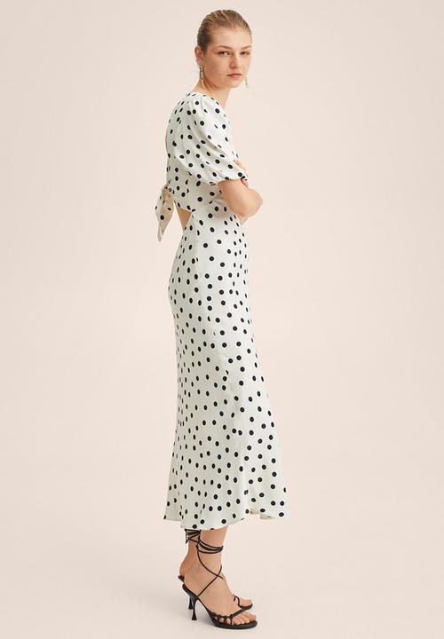 MANGO - Dot dress - white & black