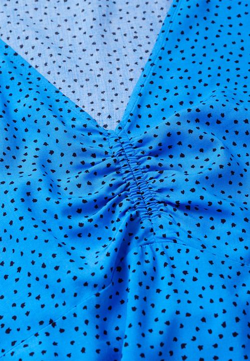 MANGO - Mina dress - mid blue