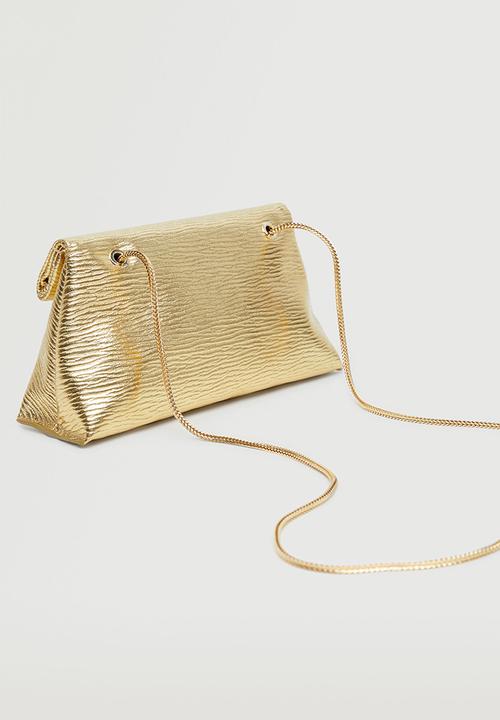 MANGO - Textured shoulder bag - gold