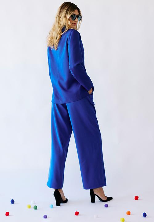 Me&B - Button long blazer - cobalt