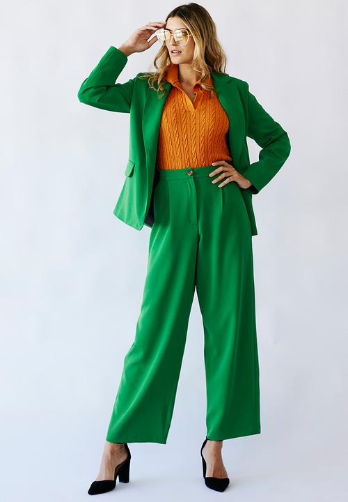 Me&B - Button long blazer - green