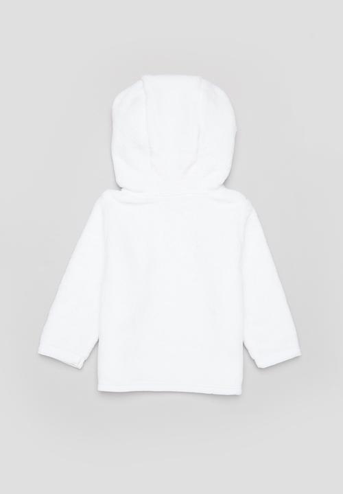 Pop Candy - Girls button up sherpa jacket - white