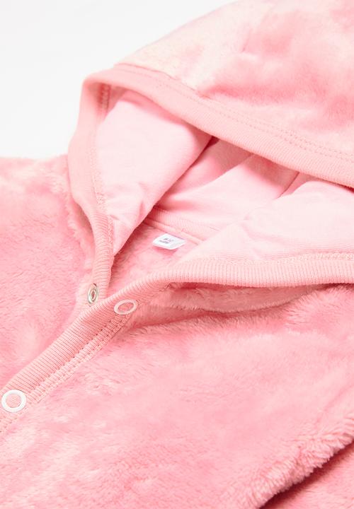 Pop Candy - Girls button up sherpa jacket - coral