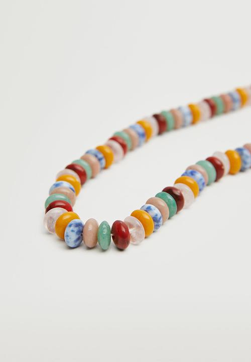 MANGO - Bead stone necklace - multi