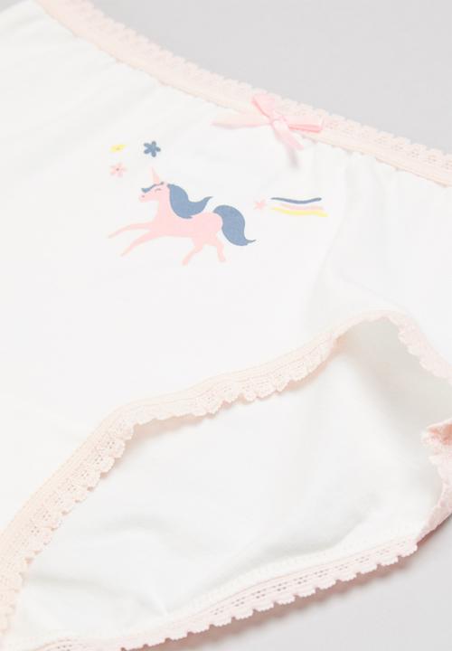 Pop Candy - Girls 4 pack rainbows & unicorns panty set - multi