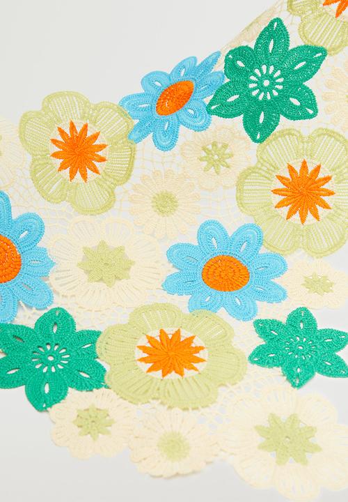 MANGO - Floral scarf - multi