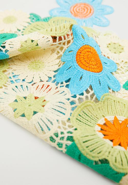 MANGO - Floral scarf - multi