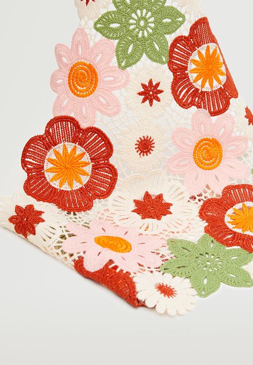 MANGO - Floral scarf - multi