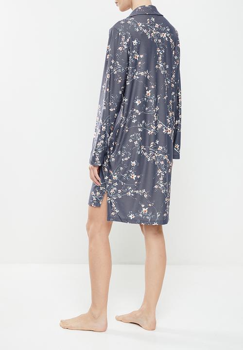 edit Maternity - Maternity knit soft touch sleep shirt - dark base foilage