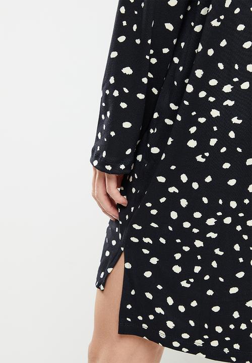 edit Maternity - Maternity knit soft touch sleep shirt - blue & ivory spot