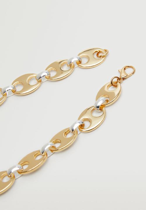 MANGO - Mixed link collar - gold