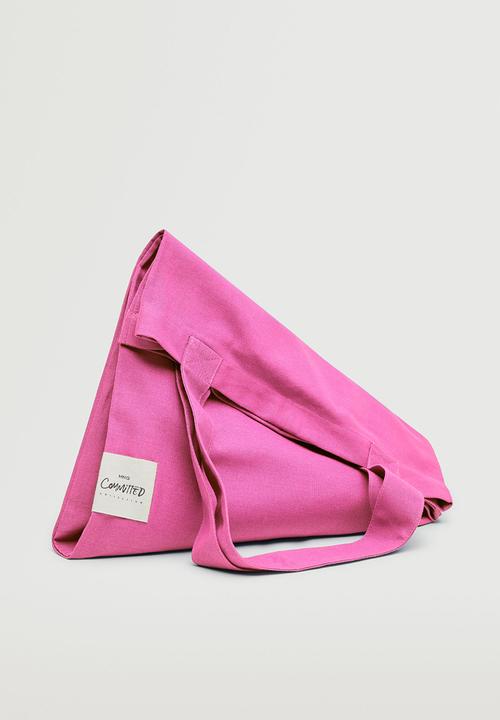 MANGO - Cotton shopper bag - fuchsia