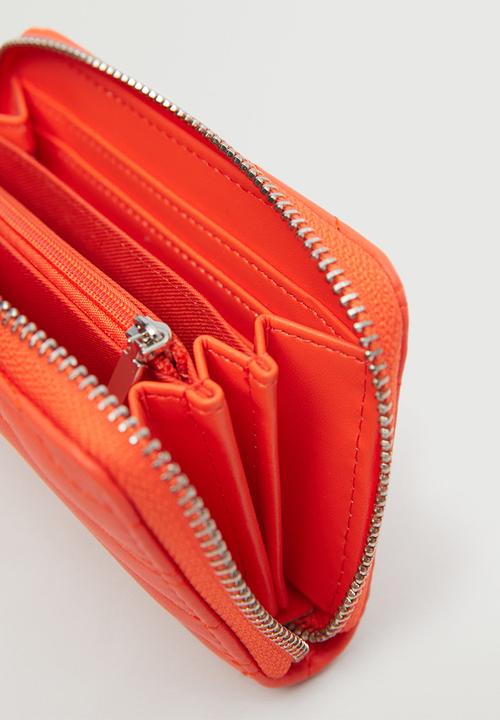 MANGO - Padded logo wallet - orange 