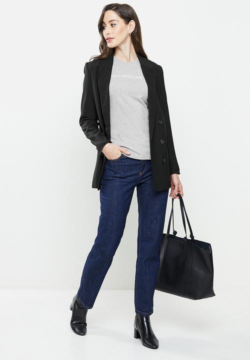 POLO - Woman's long sleeve sport tee - grey melange