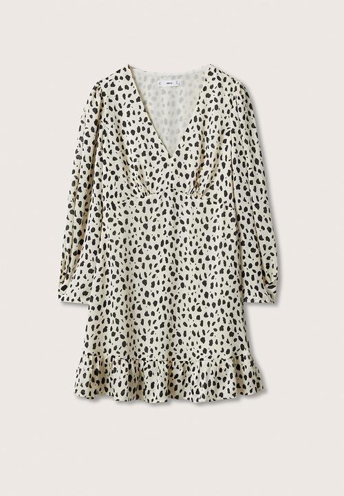 MANGO - Dress portofin - stone & black