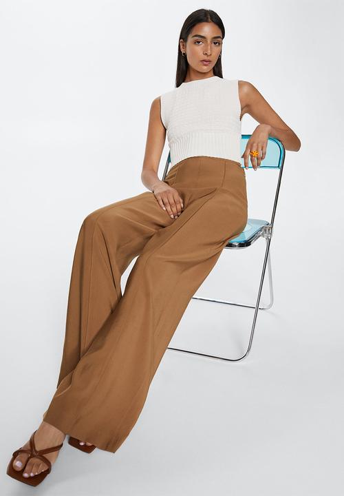 MANGO - Trousers justo2 - brown
