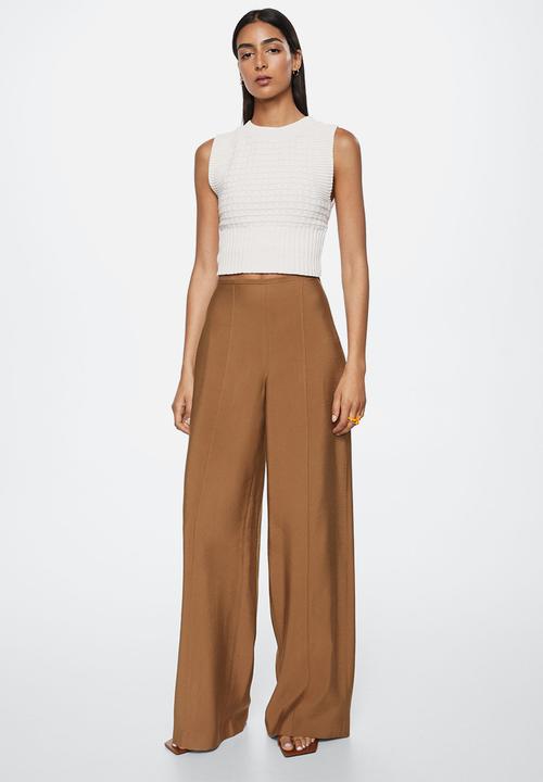 MANGO - Trousers justo2 - brown