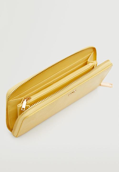 MANGO - Zip wallet - pastel yellow