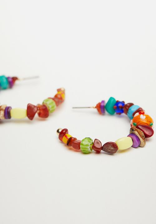 MANGO - Mixed bead earrings - multi 
