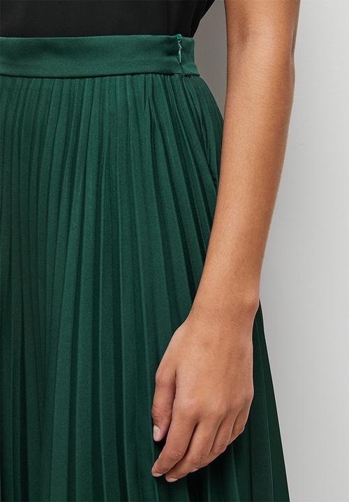 edit - Midi skirt pleated -  emerald