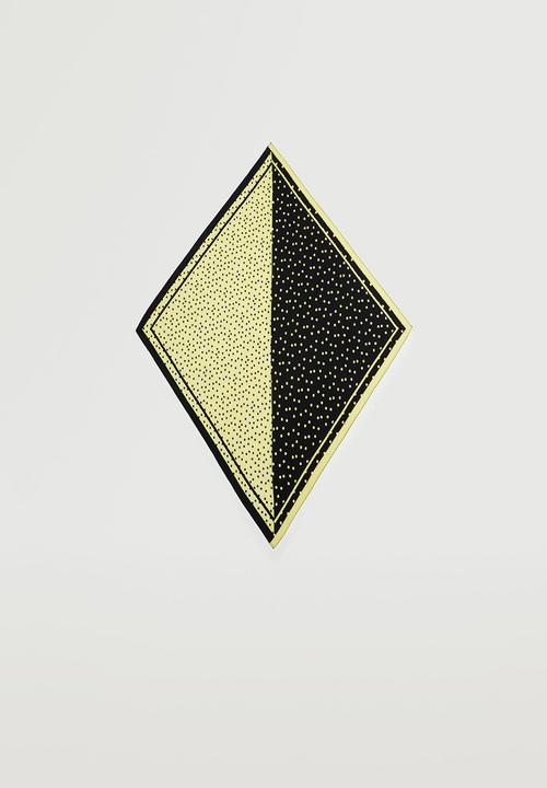 MANGO - Pleated polka dots scarf - black