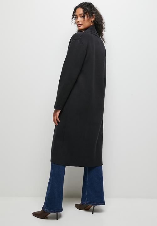edit - Shawl collar cardi coat - black
