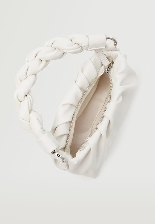 MANGO - Crossbody bag with twisted strap - white