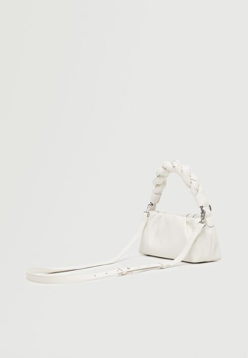 MANGO - Crossbody bag with twisted strap - white