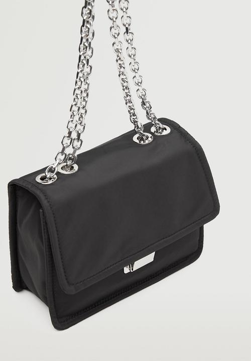 MANGO - Flap crossbody bag - black
