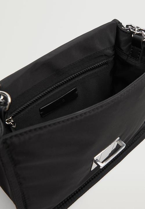 MANGO - Flap crossbody bag - black