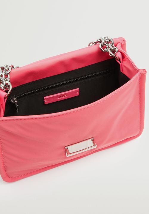 MANGO - Flap crossbody bag - bubblegum pink