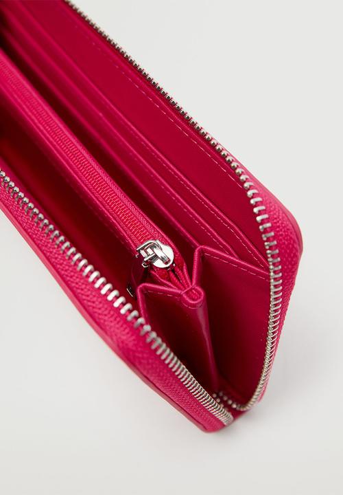 MANGO - Zip wallet - fuchsia