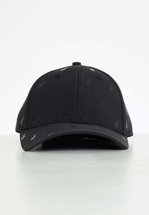 POLO - 6 Panel monogram peak - black