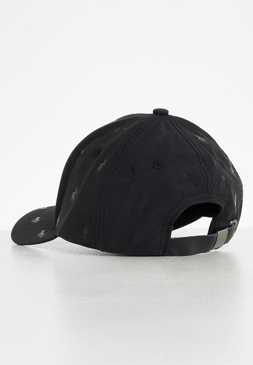 POLO - 6 Panel monogram peak - black