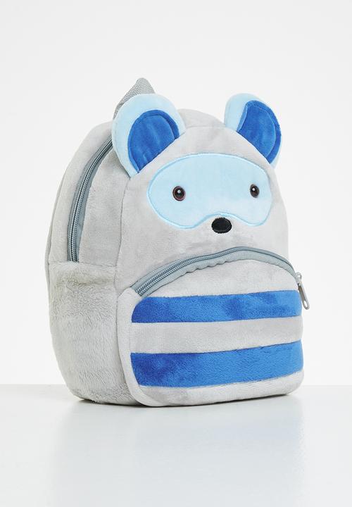Pop Candy - Mask animal backpack - blue & grey 