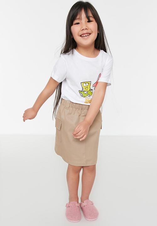 Trendyol - Elasticated skirt - beige