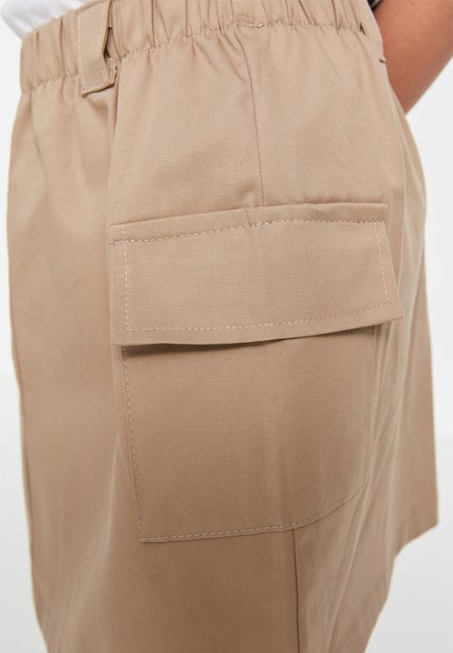 Trendyol - Elasticated skirt - beige