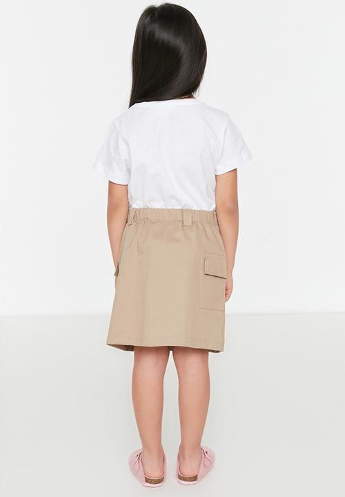 Trendyol - Elasticated skirt - beige