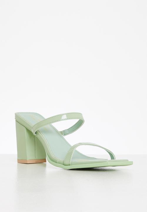 Seduction - Square toe mule heel - sage