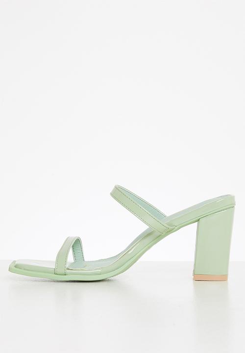Seduction - Square toe mule heel - sage
