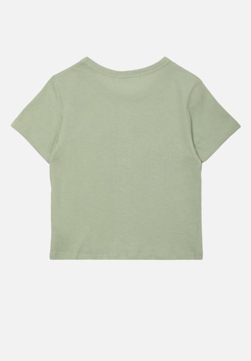 Trendyol - Yes girl yes! tee - green