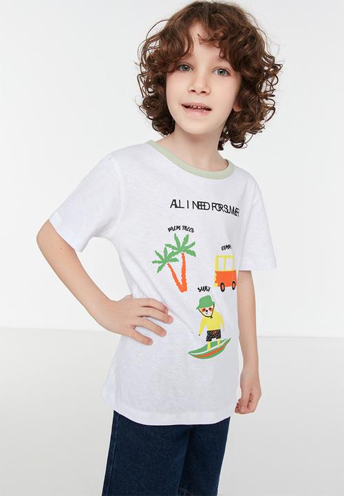 Trendyol - All i need for summer tee - white