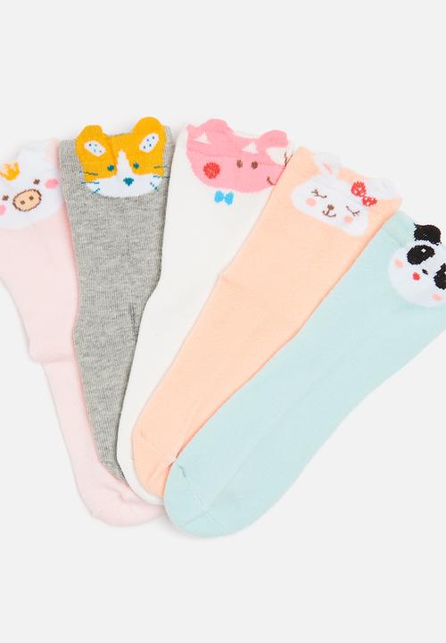 Pop Candy - Girls 5 pack socks - multi