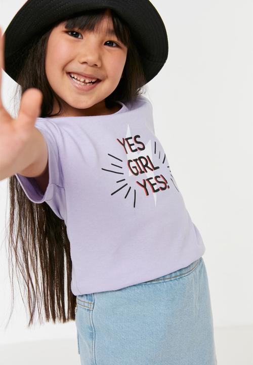 Trendyol - Yes girl yes tee - lilac