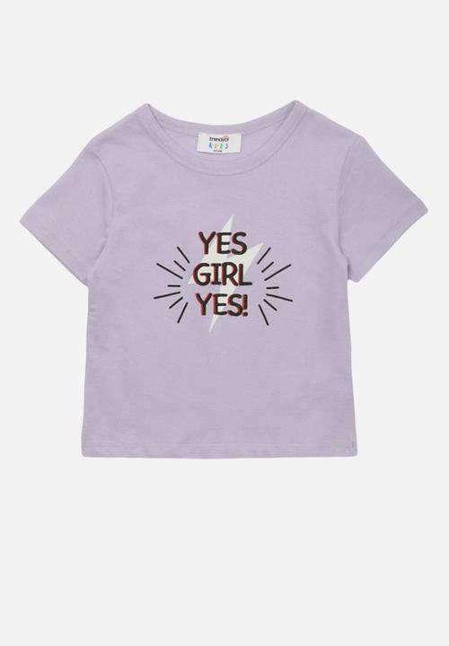 Trendyol - Yes girl yes tee - lilac