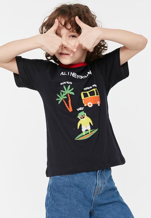 Trendyol - All i need for summer tee - navy
