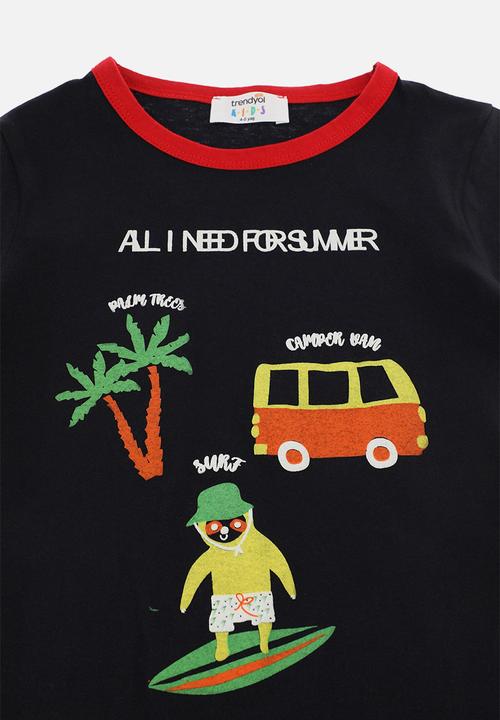 Trendyol - All i need for summer tee - navy