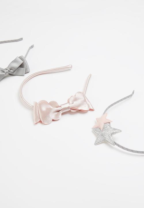 Pop Candy - 3 Pack alice bands - silver & rose gold