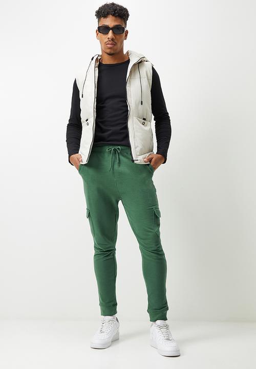 STYLE REPUBLIC - Slim fit cargo sweatpant - khaki green