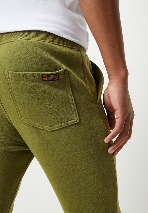 STYLE REPUBLIC - Skinny tapered sweatpant - khaki green